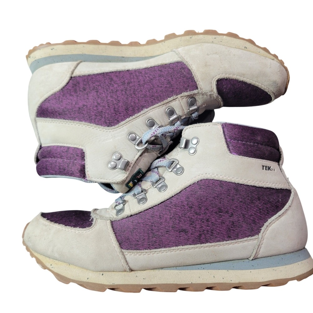 LL Bean Alpine Hiking Boots Womens 9 Purple Tan TEK2.5 Waterproof 504762 Men 7.5